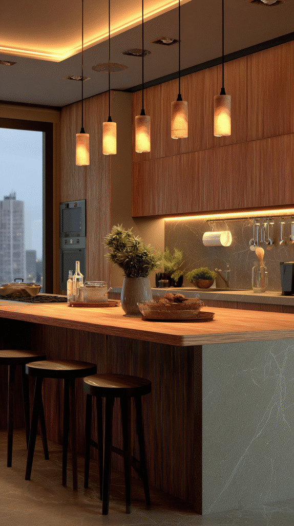 u9977724242 a warm kitchen interior with layered lighting pen 17c6f1b2 a98c 4087 811d 2a3322205433 2