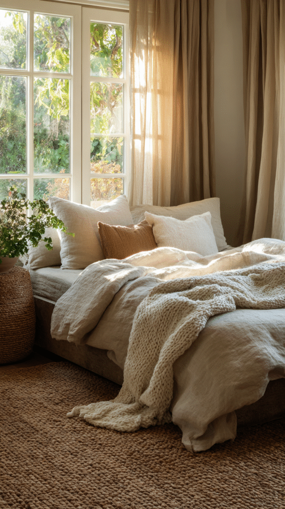 u9977724242 comfortable earthy bedroom showcasing natural lin 8126916f 0190 4d18 82dd 6a419713b787 2
