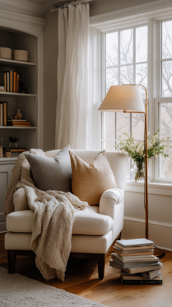 u9977724242 cozy bedroom reading corner with cream upholstere 8bf6252d a569 4bf3 87c0 627aac4e9925 0