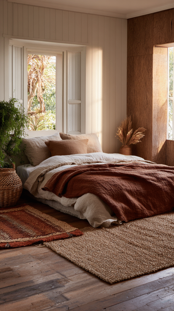 u9977724242 cozy earthy bedroom with large natural jute rug a 7bc07f41 b30c 4169 ae81 906ec584a9c4 1