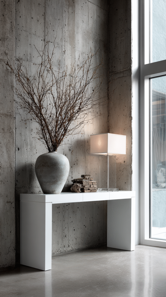u9977724242 minimalist entryway featuring sleek white lacquer 4f1d92fb 5a28 445a a3ba 24000c4cc458 0
