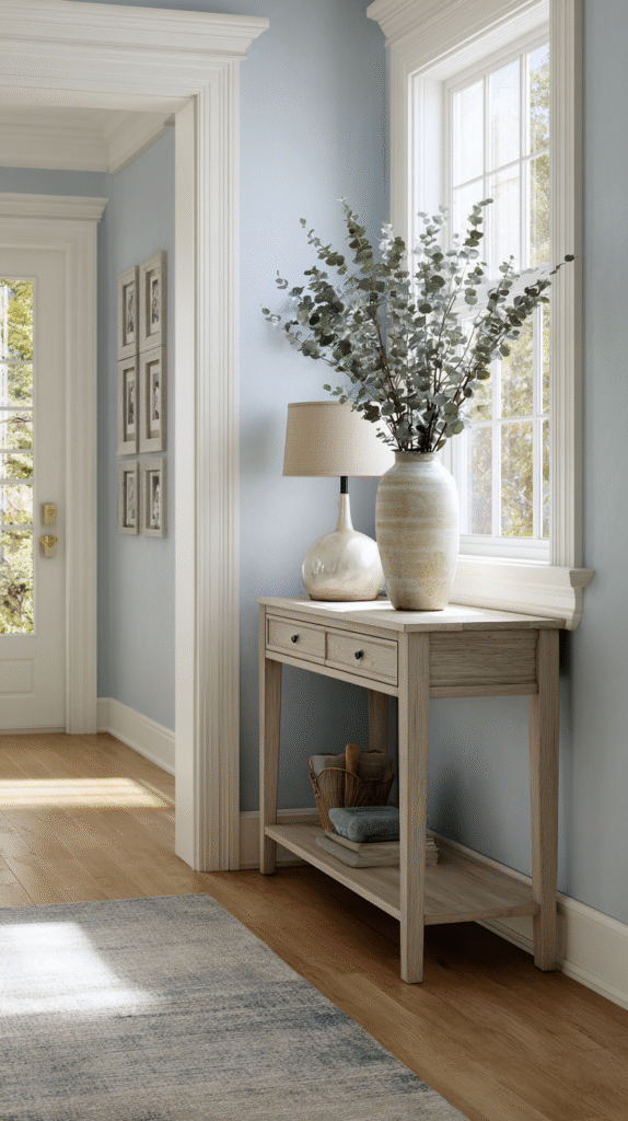 u9977724242 narrow hallway with slim console table in light a 57c674cd 470b 4345 993c fe7021ce461f 2