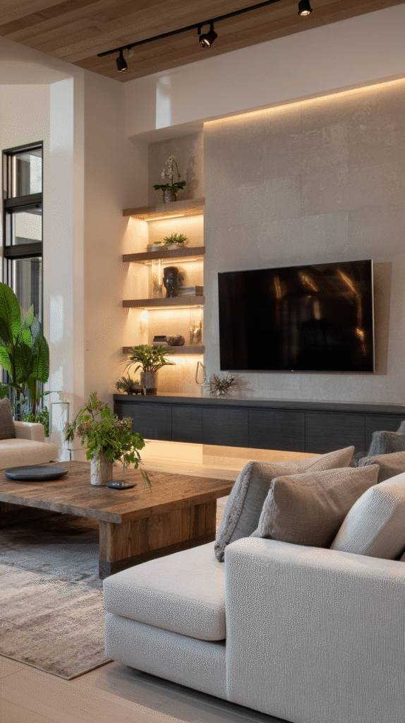 u9977724242 atmospheric living room media wall with comprehen 90807aa4 00f9 4997 abbf c687643584f2 0