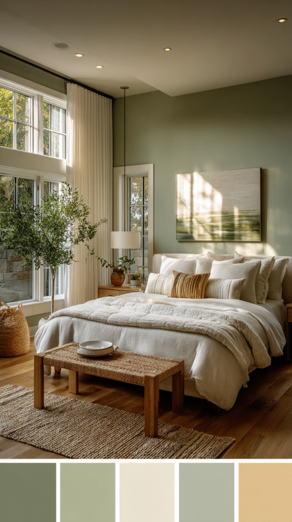 u9977724242 calming bedroom in sage green and cream colors co e6c90d5d ccaa 4c8f a93f 58c31f38cb2d 1