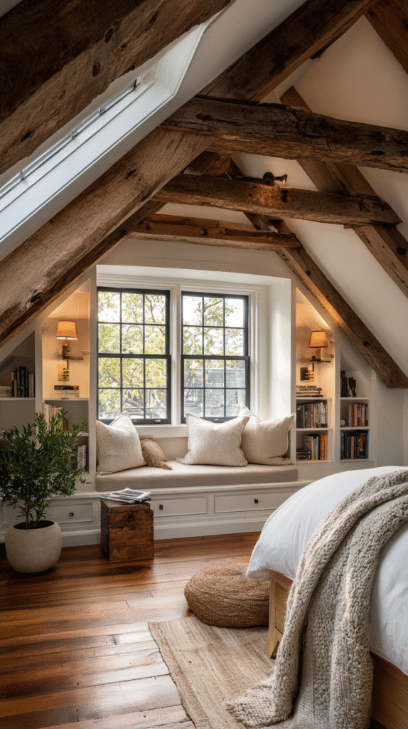 u9977724242 charming attic bedroom with exposed ceiling beams 7f230da0 70b5 4e2d 9a87 c5042a3c9781 3