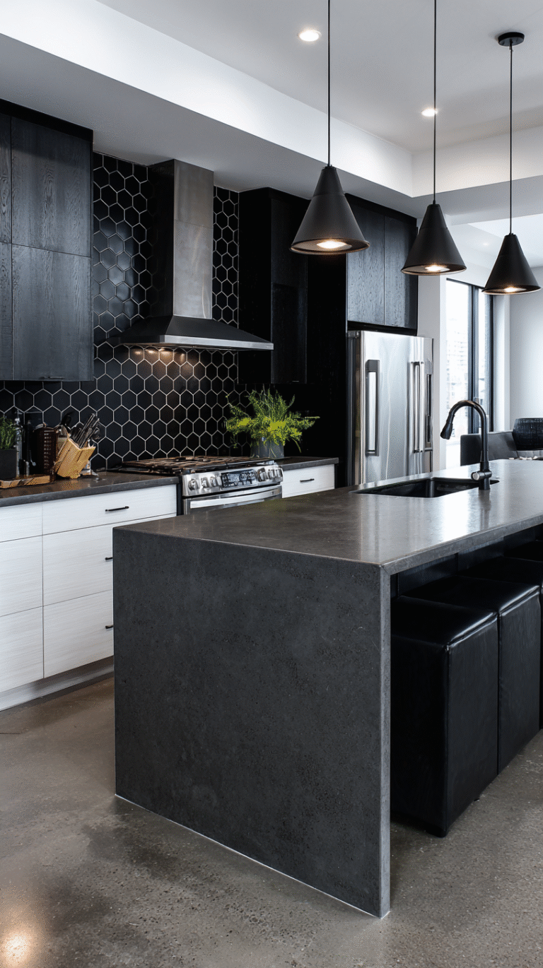u9977724242 contemporary black tile kitchen with large format 2dabcd1a 1932 44d3 ba9c 09f6c287725c 3