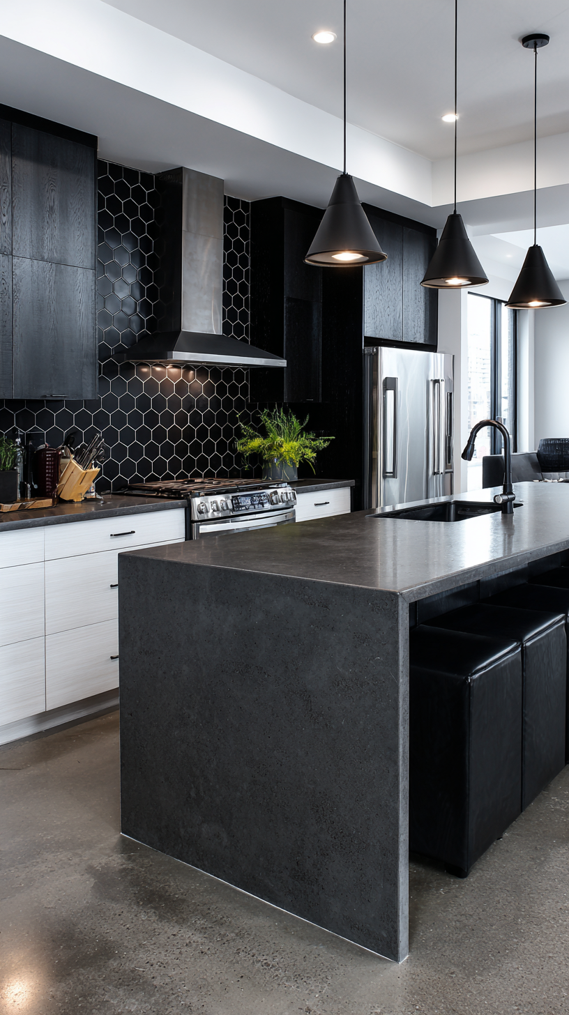 u9977724242 contemporary black tile kitchen with large format 2dabcd1a 1932 44d3 ba9c 09f6c287725c 3