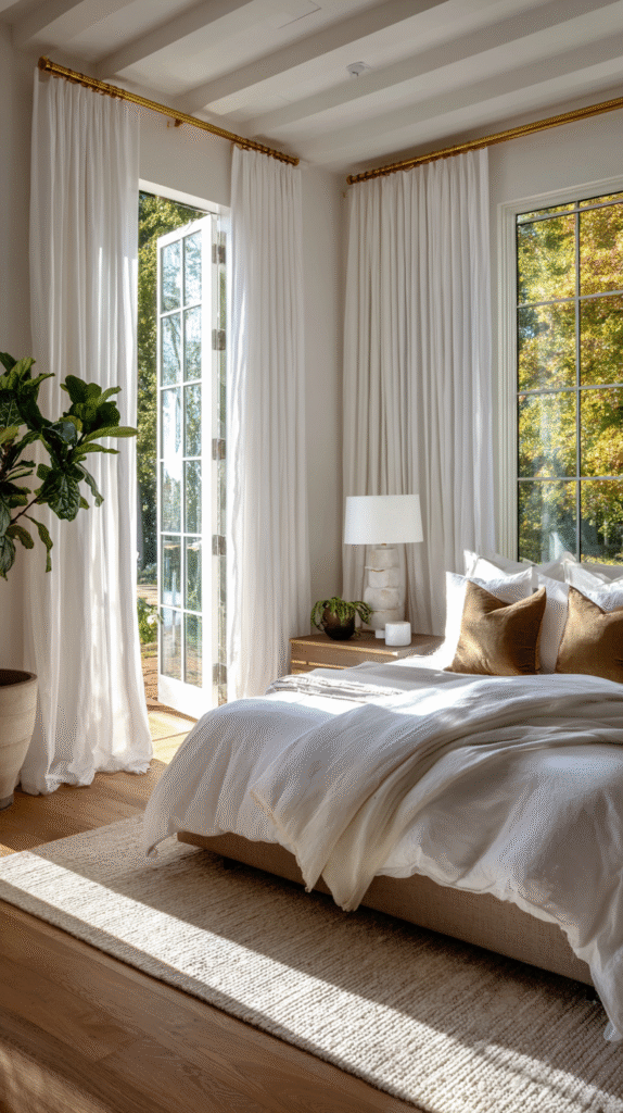 u9977724242 elegant bedroom with floor to ceiling white linen 5384dfb2 0f1a 435d 8061 6f9f85ec4211 1