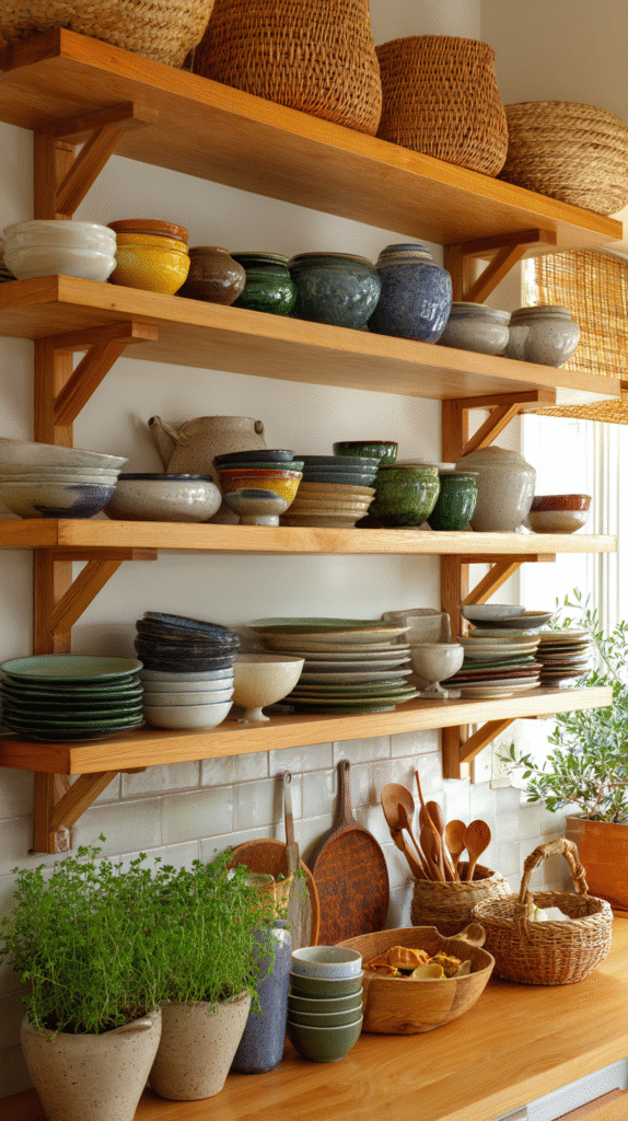 u9977724242 kitchen with open wooden shelves displayed cerami 19f09c02 01ac 432e 8a36 534eec585252 1