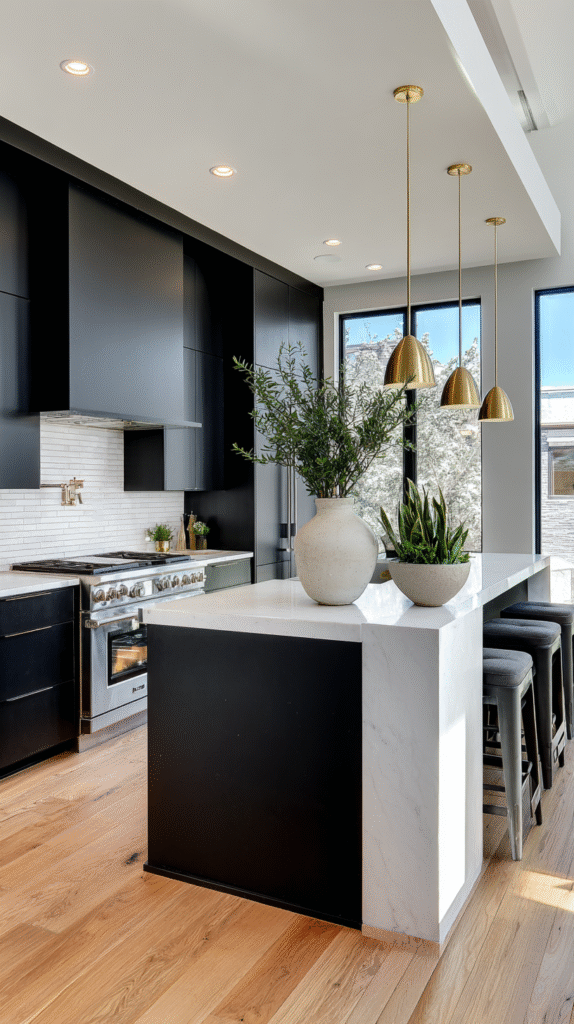 u9977724242 modern black kitchen featuring flat panel matte b a3e76a3f 633e 4b73 ad26 82e905363f95 2