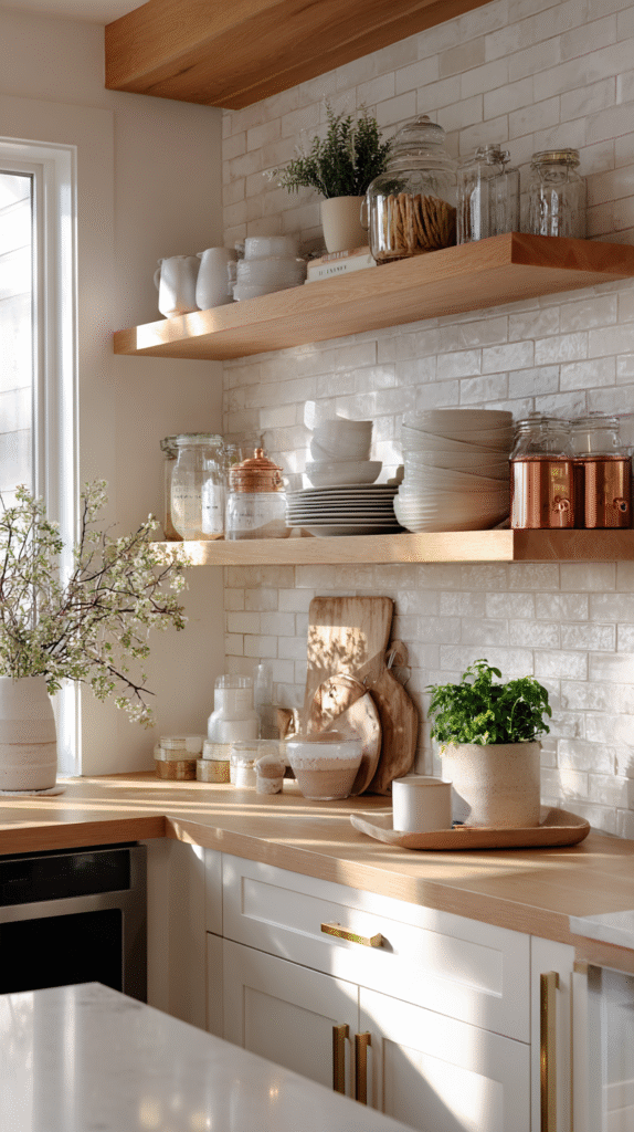 Modern Kitchen design floating shelfs