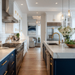 Modern two tone kitchen design idea