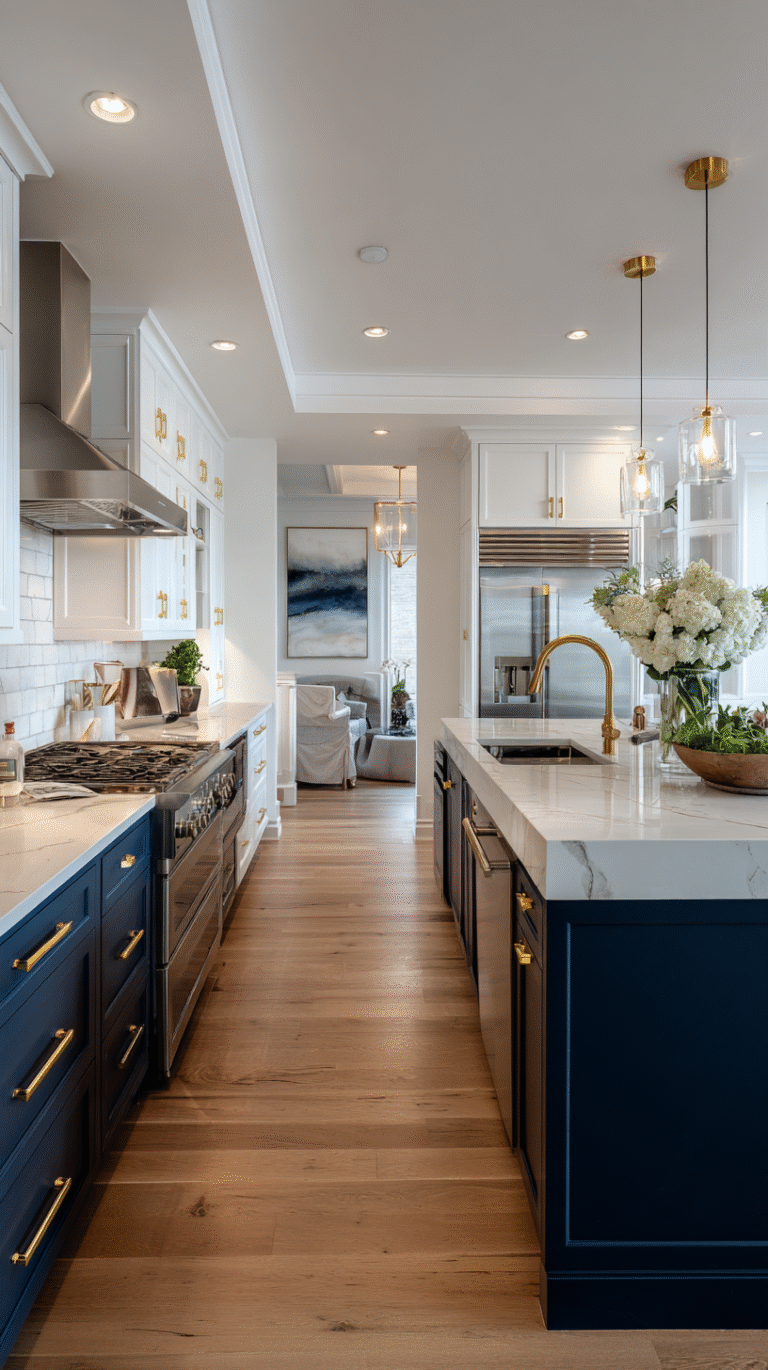 Modern two tone kitchen design idea