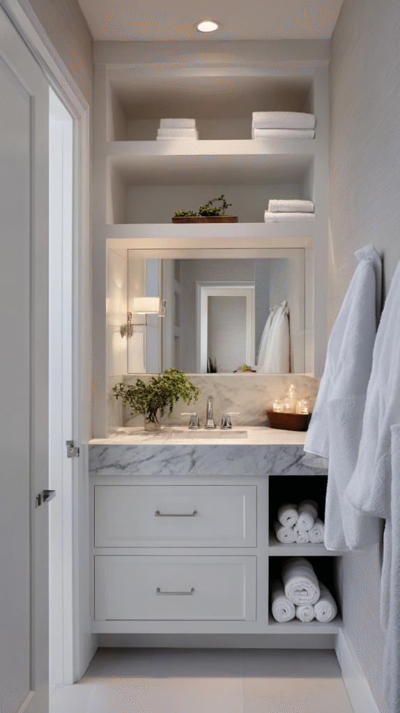 u9977724242 organized powder room with floor to ceiling built b26f5dd4 d09c 4e0f 9a84 44ac2813664f 0