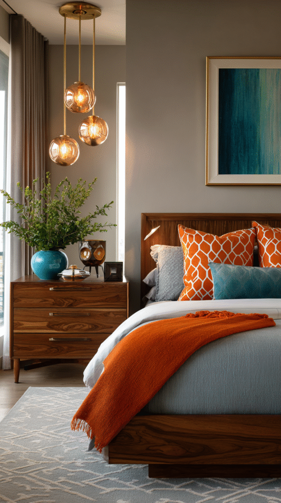 u9977724242 retro mid century bedroom with walnut furniture g 079789c0 f7c4 499d 9d36 f4100c41bf06 3