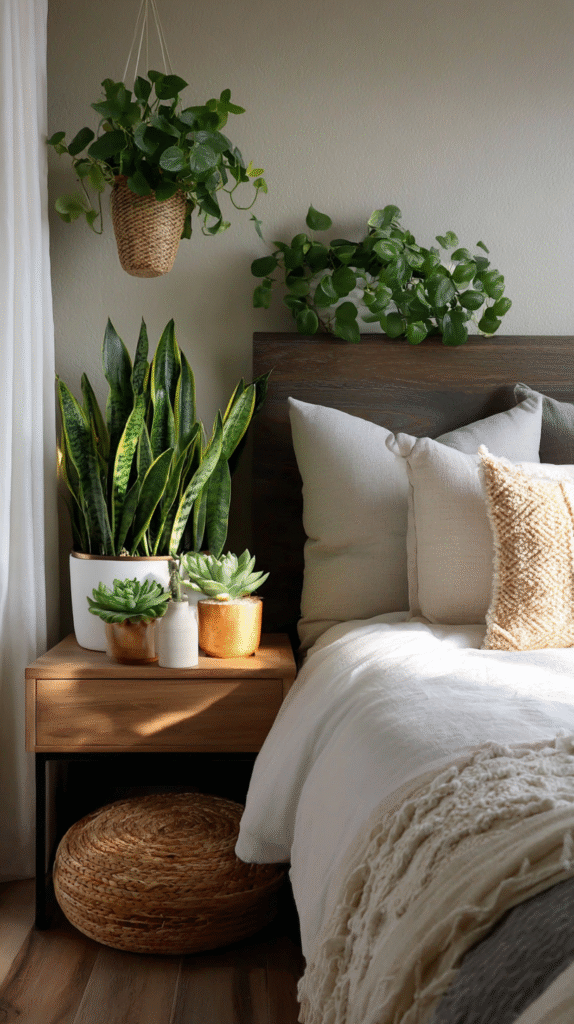u9977724242 serene bedroom with multiple green plants includi 62e776a5 7758 4c5d a719 7db9ed9c0b8f 3