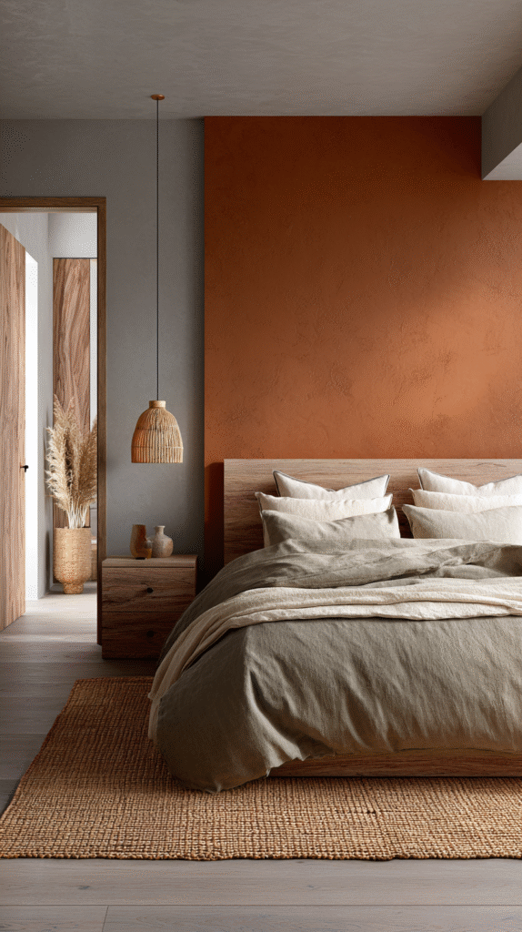 u9977724242 soothing earthy bedroom with warm terracotta acce c18a655a d1d6 410f b110 4e981619d975 3