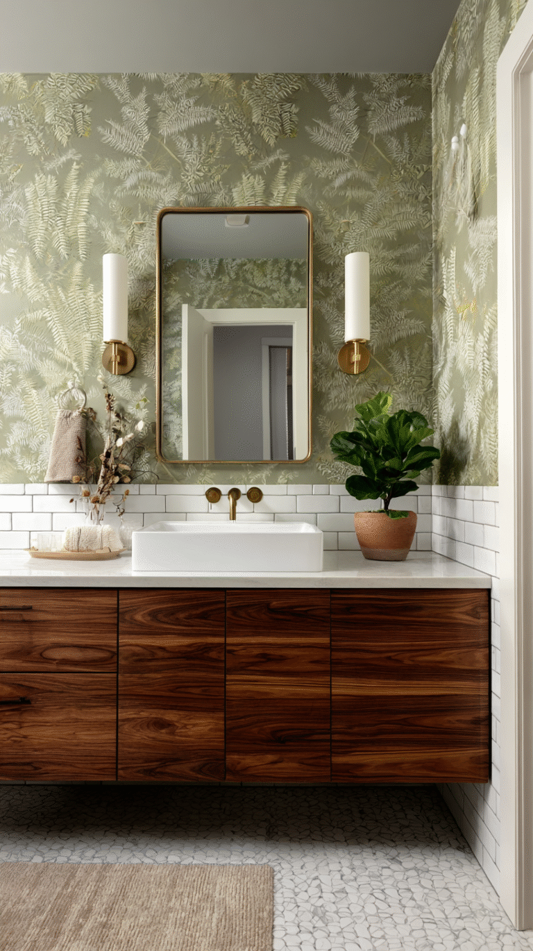u9977724242 sophisticated green bathroom with botanical wallp a4b61d45 45c6 43d2 9d43 08a4c95cd7f8 2
