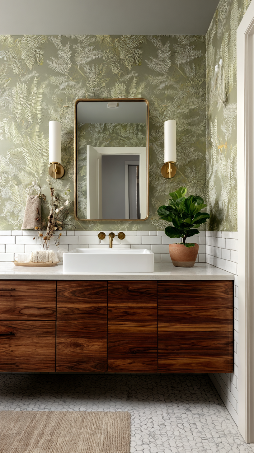 u9977724242 sophisticated green bathroom with botanical wallp a4b61d45 45c6 43d2 9d43 08a4c95cd7f8 2