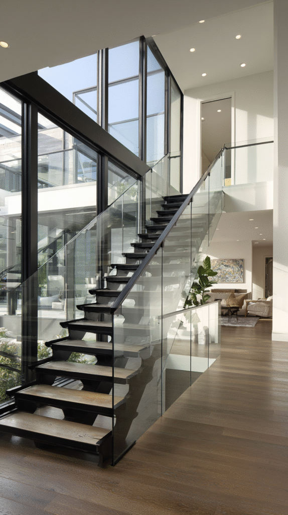 u9977724242 sophisticated staircase with floor to ceiling gla 249e9d9c 4218 49a3 8be4 189d130a9e91 0