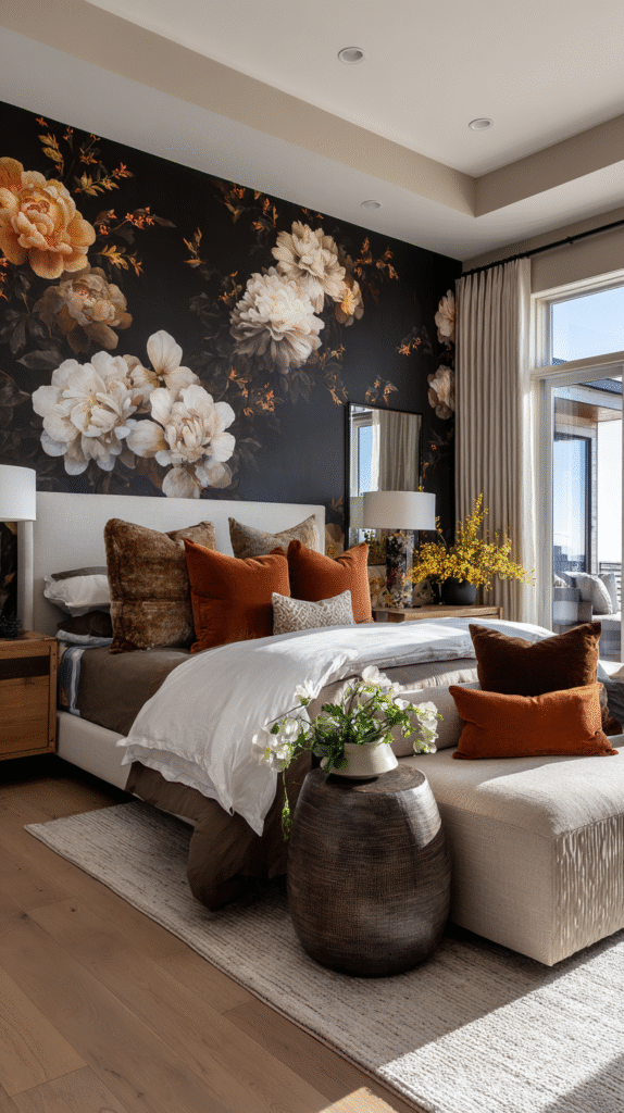 u9977724242 statement bedroom with dramatic floral or geometr a5e1469e f55b 43bb a828 35afc8c258d4 1