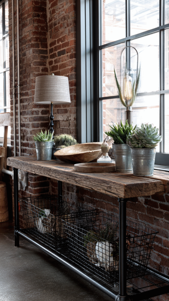 u9977724242 urban loft entryway featuring industrial console 809f94cd 7e48 4573 9965 57b028030451 1