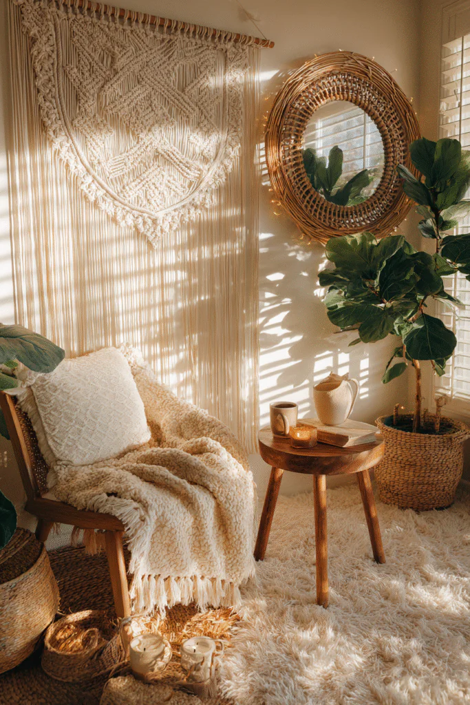 wall-art-for-living-room boho chic